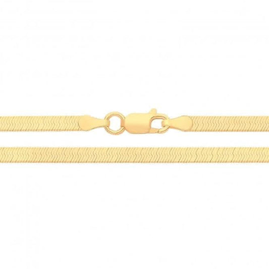 Acotis Silver Gold Plated Flat Snake G1384Y