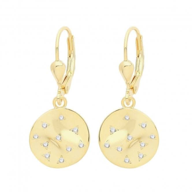 Acotis Silver Drop Earrings Gold Plated Zirconia Set G51256GP