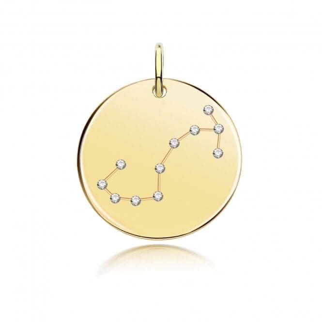 Acotis Silver Zodiac Constellation Scorpio Gold Plated G61102GP