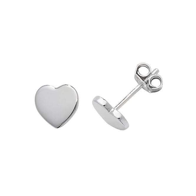 Acotis Silver Stud Earrings Heart G51049