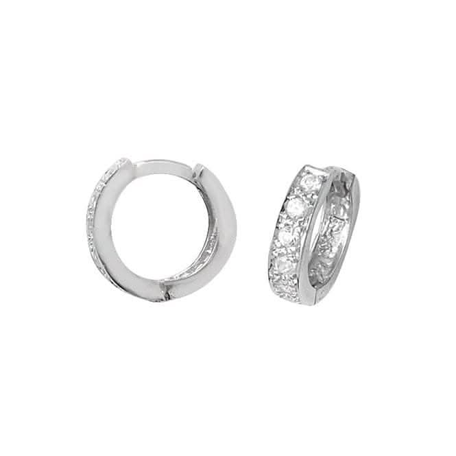 Acotis Silver Earrings Hinged Zirconia G5989