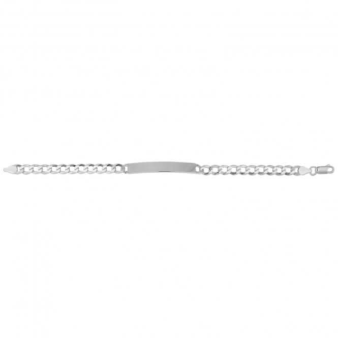 Acotis Silver Id Bracelet Flat Open Curb G2454
