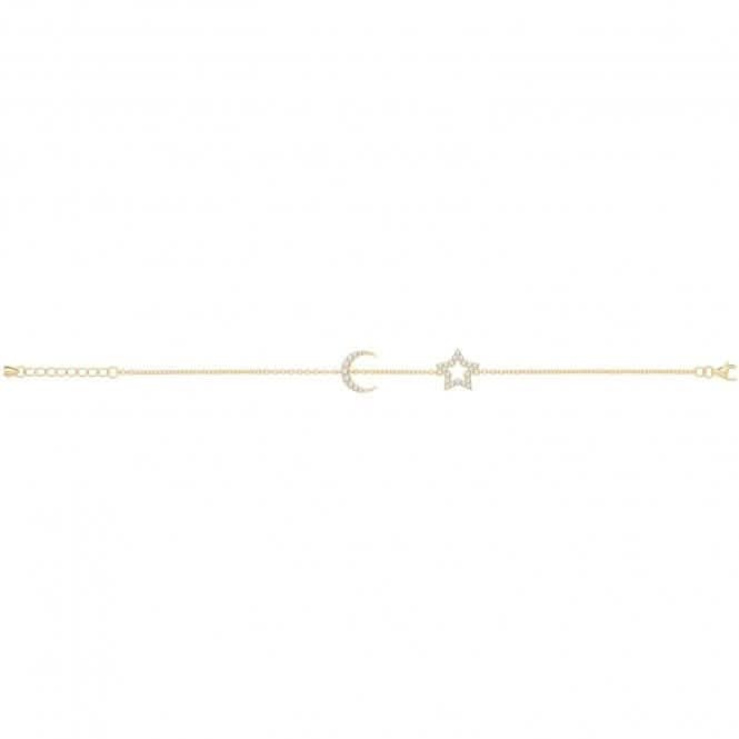 Acotis Silver Bracelet Gold Plated Star / Moon G2700GP