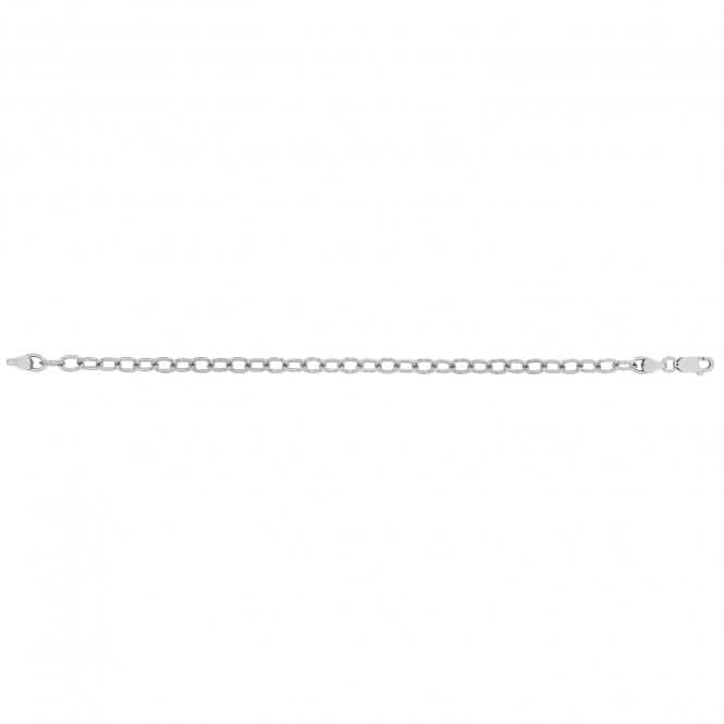 Acotis Silver Bracelet Oval Cable Rhodium Plated G2313