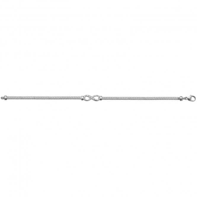 Acotis Silver Bracelet Rhodium Plated Mesh Zirconia Set G3272B