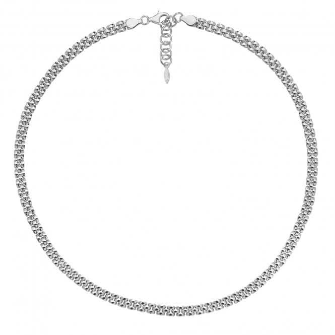 Acotis Silver Necklace Rhodium Plated Watch Link G3304