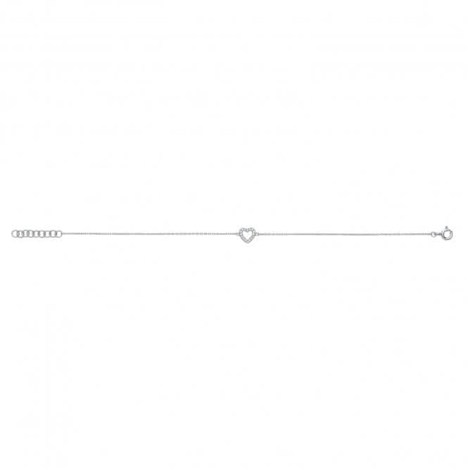 Acotis Silver Bracelet Rhodium Plated Zirconia G3291B