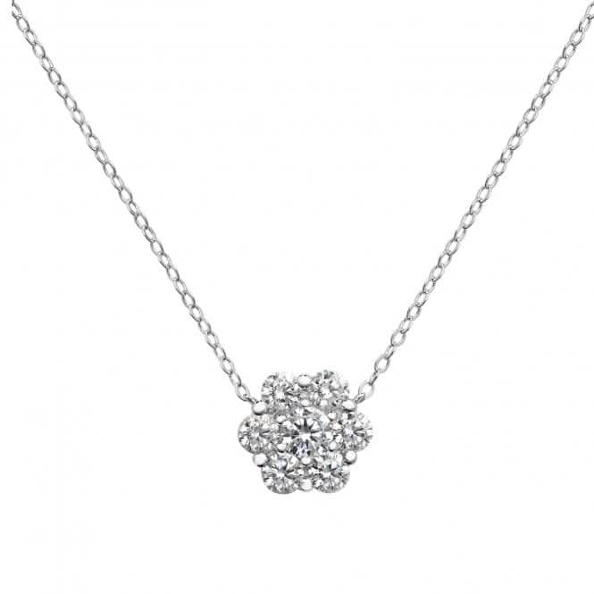 Acotis Silver Pendant Rhodium Plated Zirconia G3319