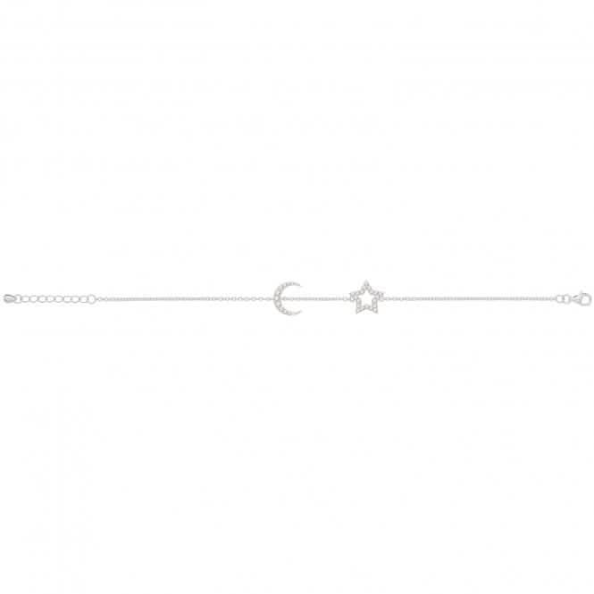 Acotis Silver Bracelet Rhodium Star / Moon G2700