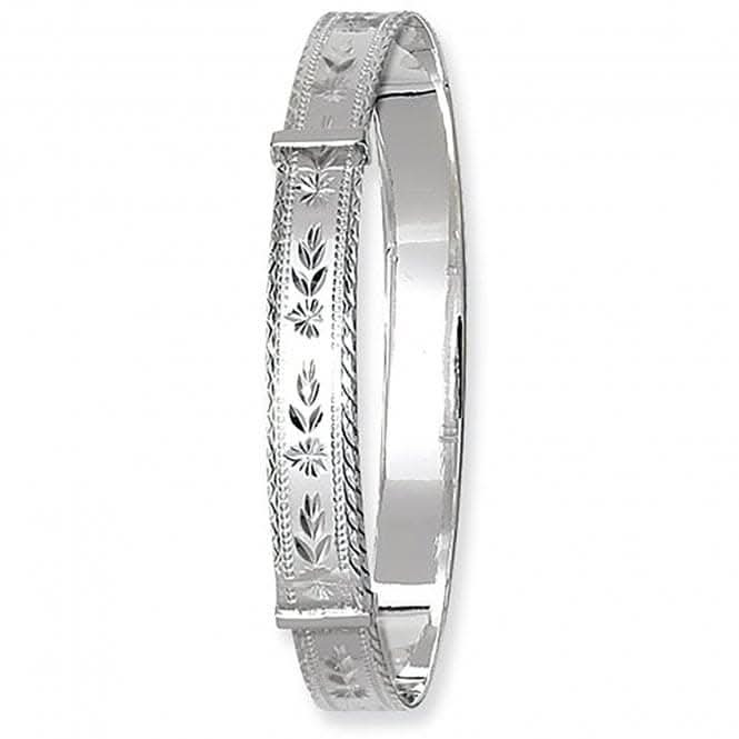 Acotis Silver Bangle Round Dia Cut Expandable G4107