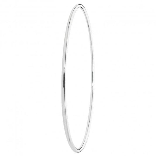 Acotis Silver Bangle Round Plain G4317