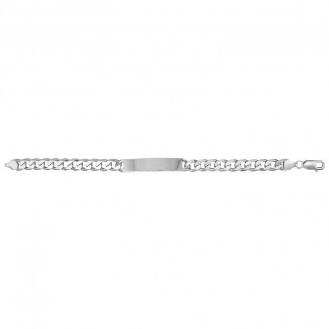 Acotis Silver Id Bracelet Men's Curb G2458