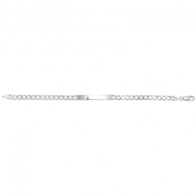 Acotis Silver Id Bracelet Men's Curb G2567