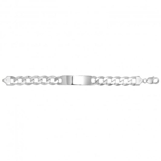 Acotis Silver Id Bracelet Men's Curb G2571