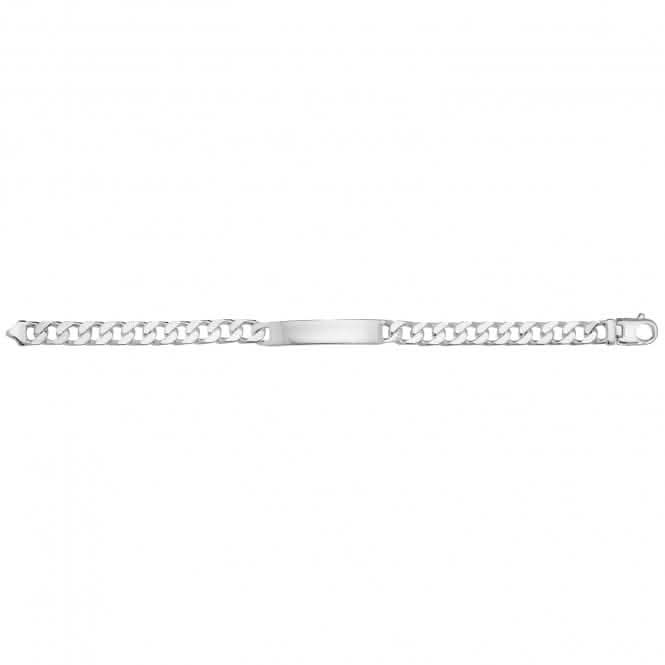Acotis Silver Id Bracelet Men's Curb G2630