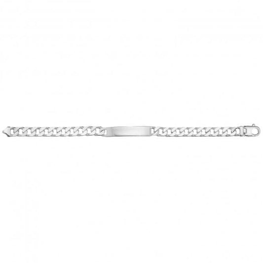 Acotis Silver Id Bracelet Men's Curb G2630
