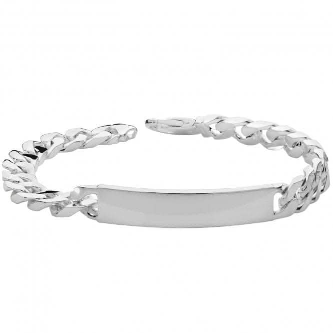 Acotis Silver Id Bracelet Men's Curb G2630