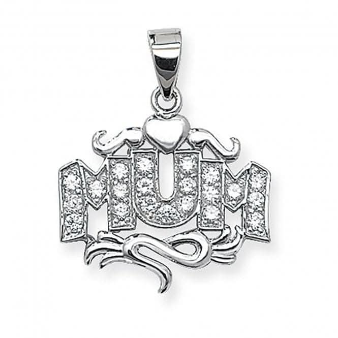 Acotis Silver Pendant Mum Zirconia G6337