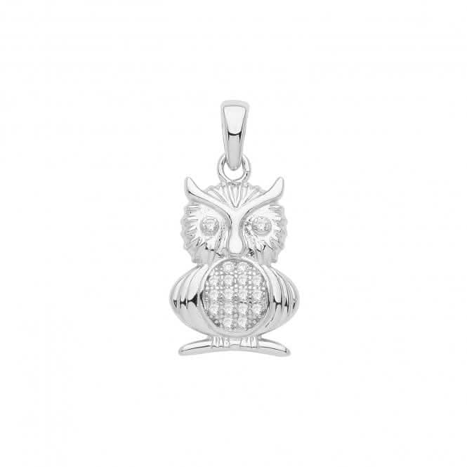 Acotis Silver Charm Rhodium Owl G61097