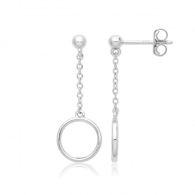 Acotis Silver Drop Rhodium Plated Circle G51358