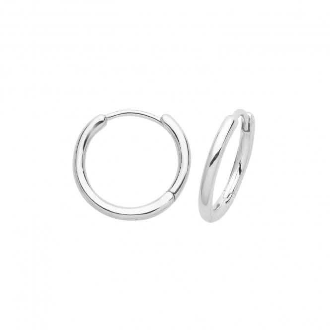Acotis Silver Earrings Rhodium Plated Clicker G51309