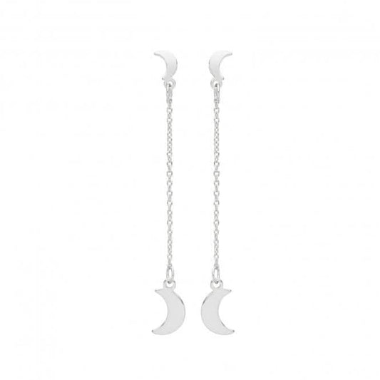 Acotis Silver Drop Earrings Rhodium Plated G51225