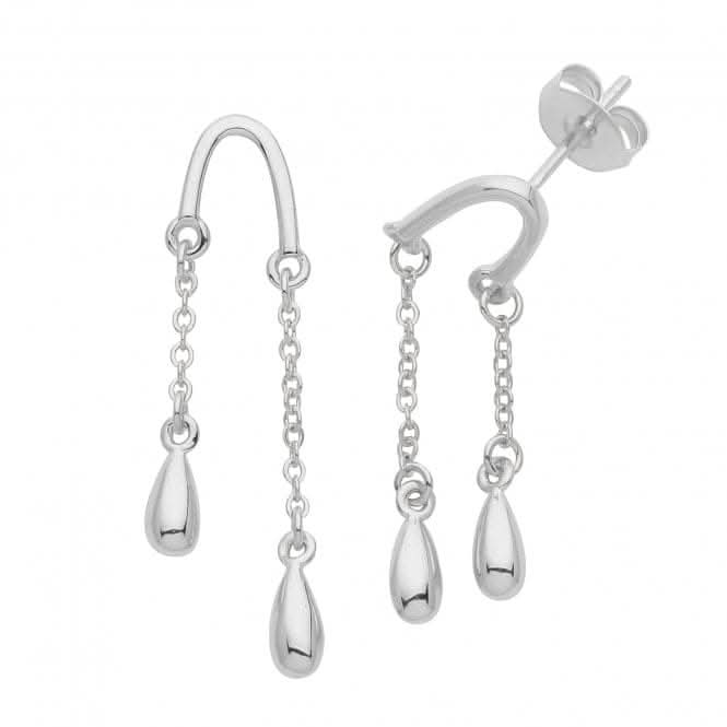 Acotis Silver Earrings Rhodium Tear Drops G51286