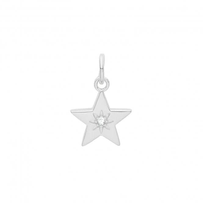 Acotis Silver Pendant Set Rhodium Zirconia Star G61062