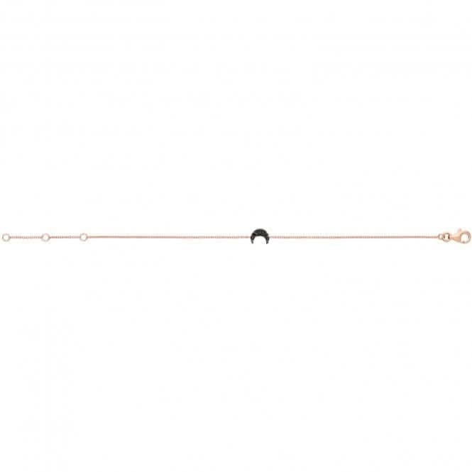 Acotis Silver Bracelet Rose Gold Plated Zirconia Moon G3359RB