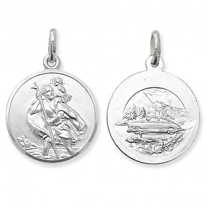Acotis Silver Pendant St. Christopher Double Sided Round G6280