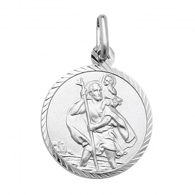 Acotis Silver Pendant St Christopher Dia Cut G6960