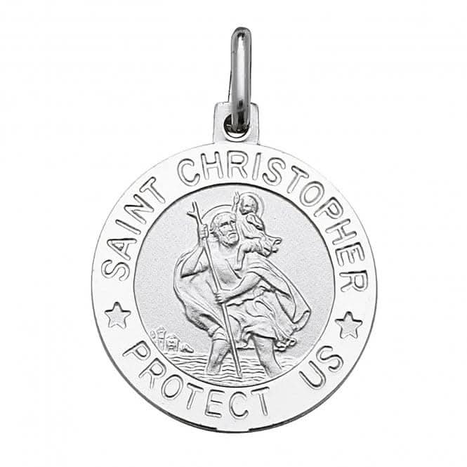 Acotis Silver Pendant St. Christopher Round G6959