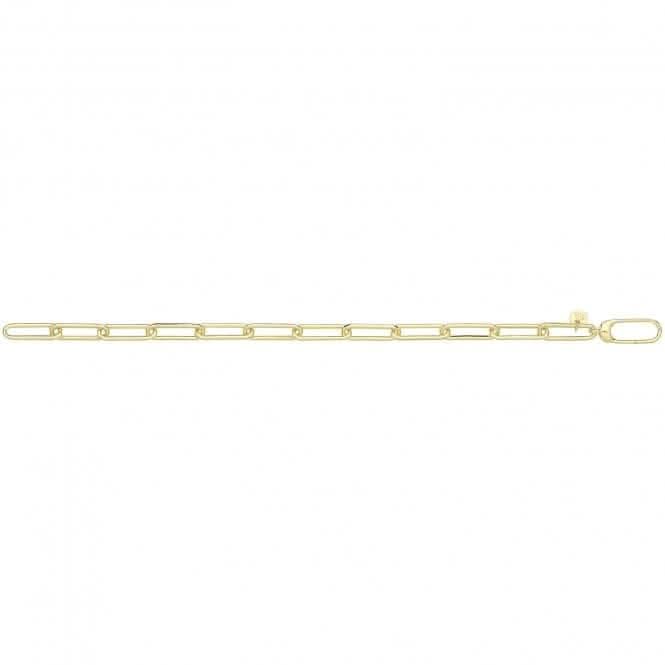 Acotis Silver Gold Paperclip Link Bracelet G2705GP