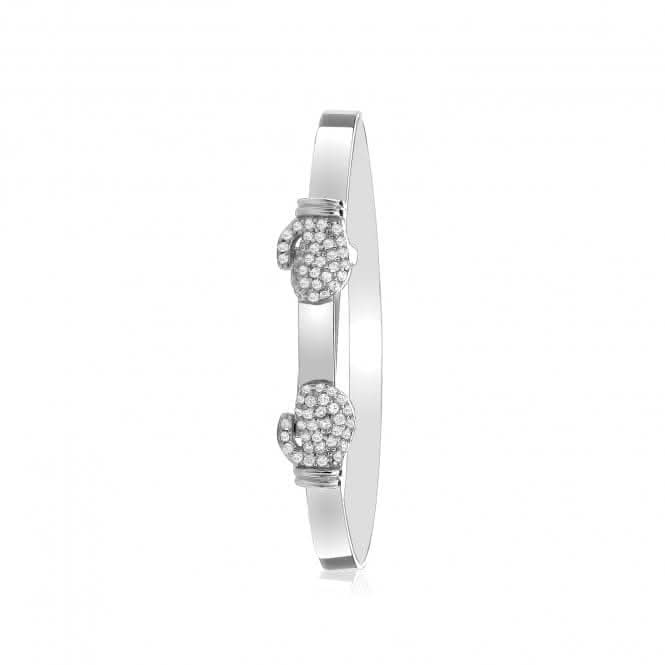 Acotis Silver Bangle Zirconia Boxing Glove Baby G4439