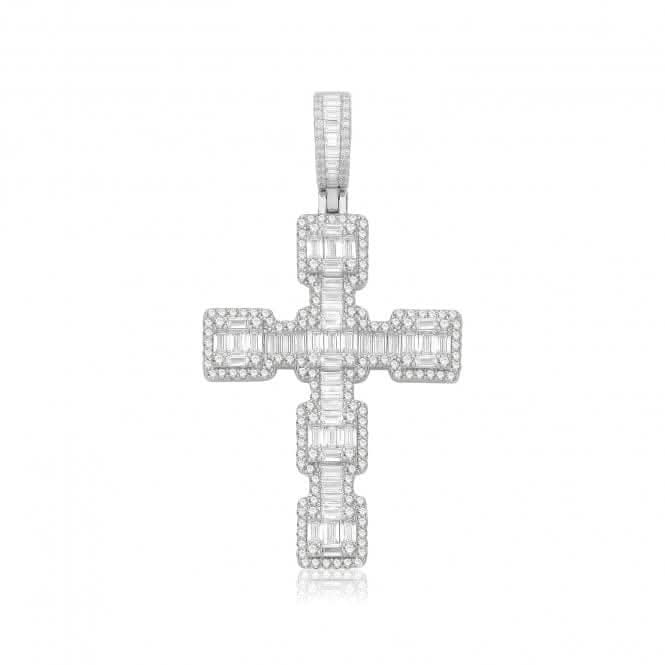 Acotis Silver Pendant Zirconia Cross G61154