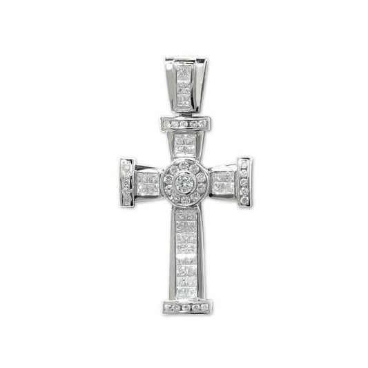 Acotis Silver Pendant Zirconia Cross G6008