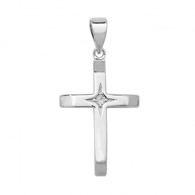 Acotis Silver Pendant Zirconia Cross G6698