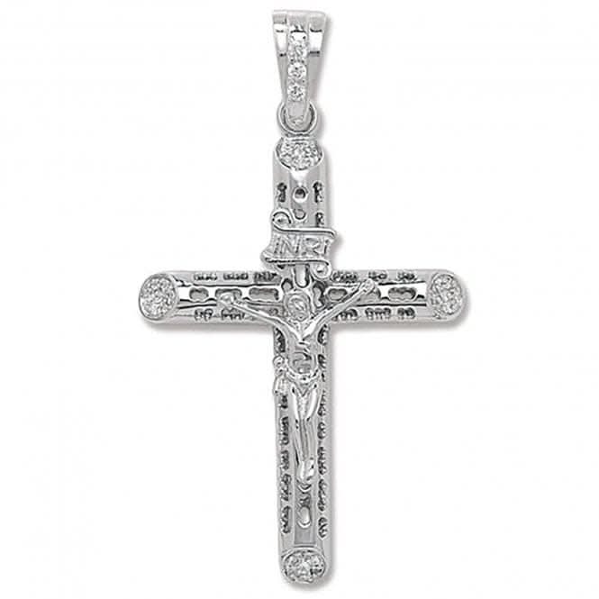 Acotis Silver Pendant Zirconia Crucifix G6231