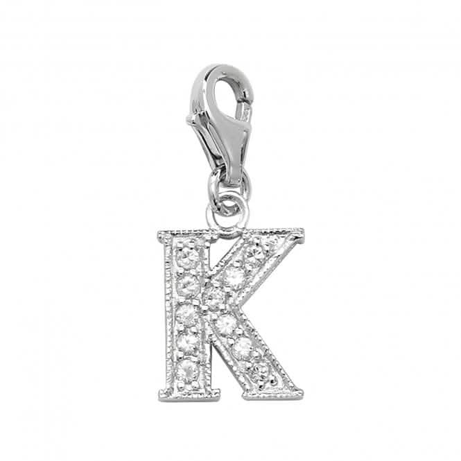 Acotis Silver Initial Pendant Spectacular 925 Silver Zirconia G6282/K