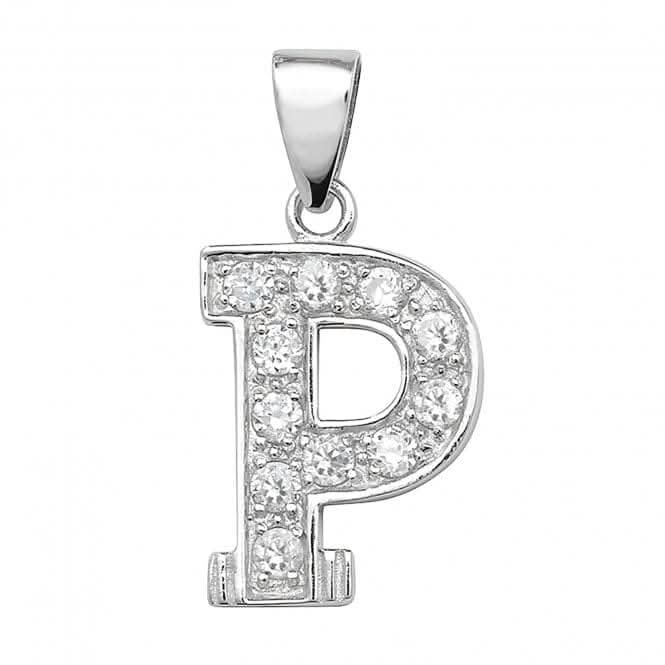 Acotis Silver Pendant Initial with Zirconia Detail G6125/P