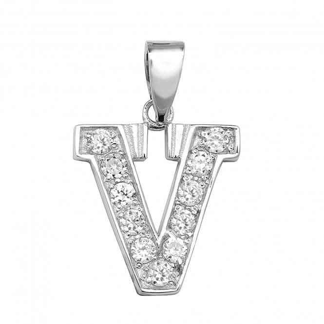 Acotis Silver Pendant Zirconia Initial G6125/V