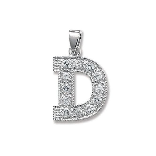 Acotis Silver Pendant Zirconia Initial G6126/D
