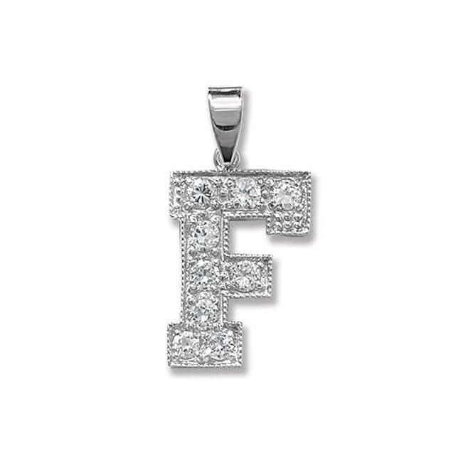 Acotis Silver Pendant Zirconia Initial G6126/F
