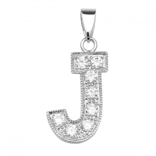 Acotis Silver Pendant Zirconia Initial G6126J