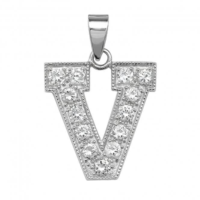 Acotis Silver Pendant Zirconia Initial G6126/V