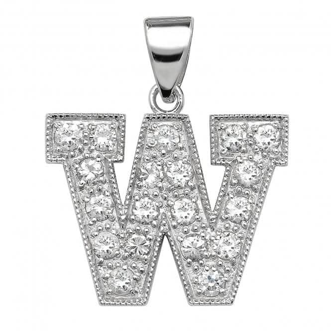 Acotis Silver Pendant Zirconia Initial G6126/W