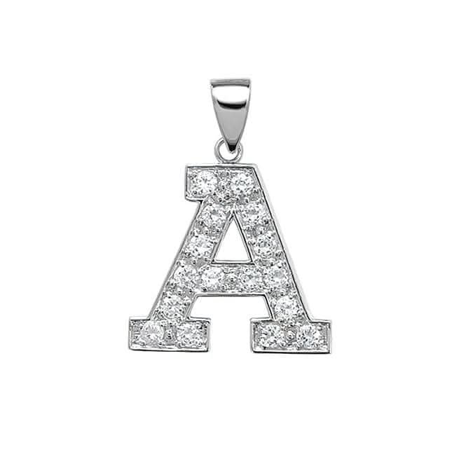 Acotis Silver Pendant Zirconia Initial G6127A