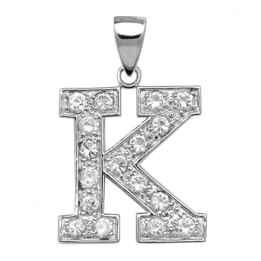 Acotis Silver Pendant Zirconia Initial G6127/K