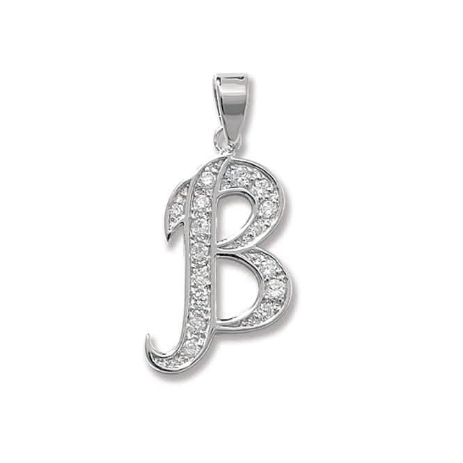 Acotis Silver Pendant Zirconia Initial G6128/B