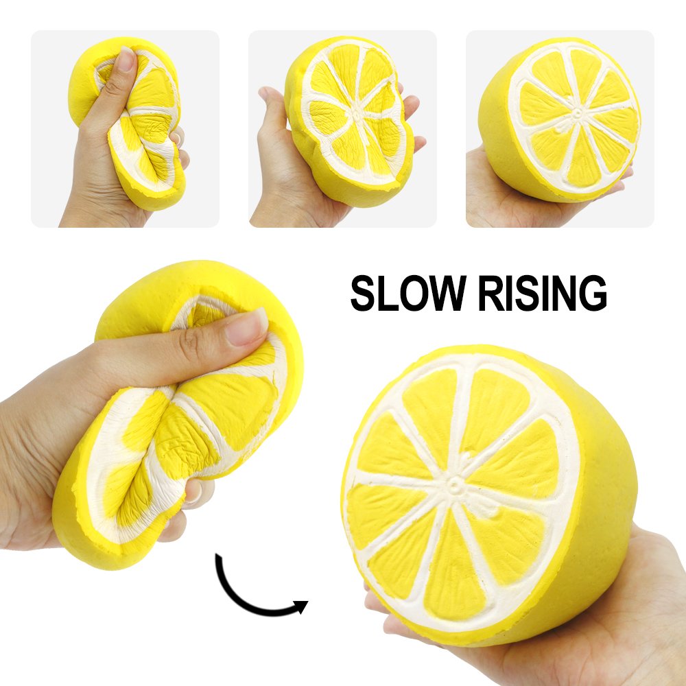 SILVIA 6-Piece Jumbo Fruit Squishies Set – Slow Rising, Cream-Scented Stress Relief Toys